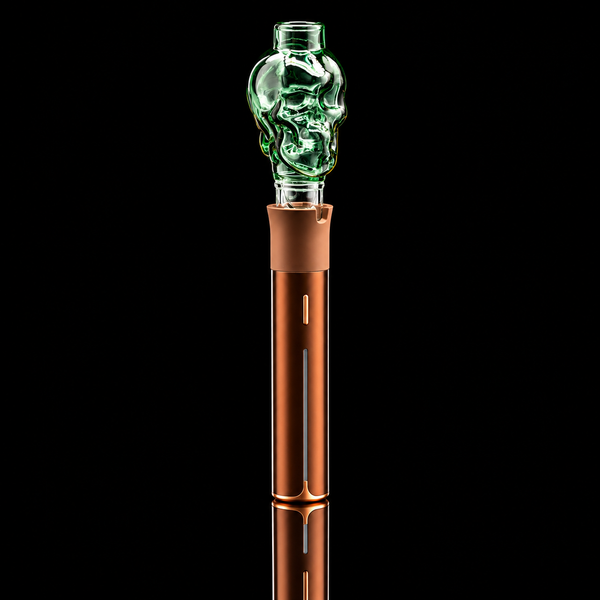Kickback Glass - Skull Puffco Pivot Glass Mouthpiece
