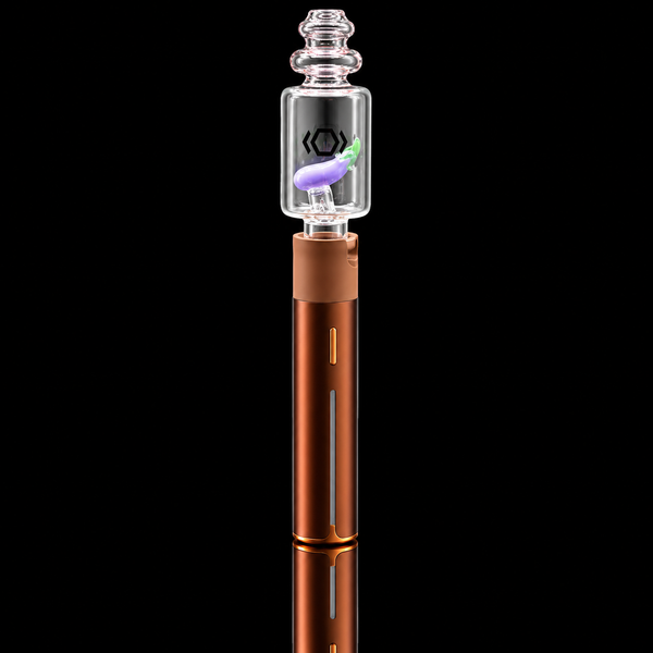 KickBack Glass - Eggplant Bubbler Puffco Pivot Glass Bubbler Mouthpiece