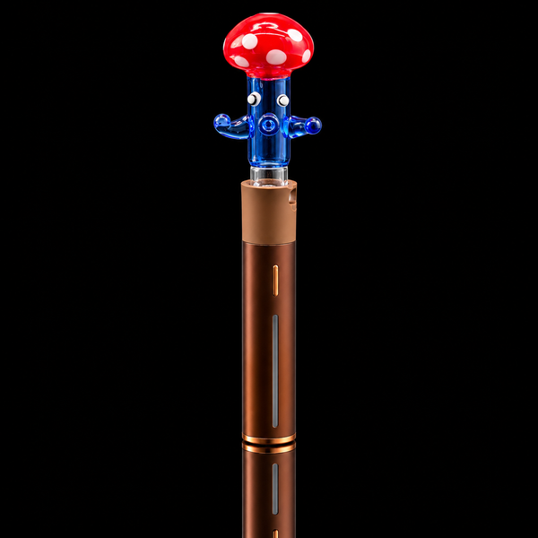 Kickback Glass - Dancing Mushroom Puffco Pivot Glass Mouthpiece
