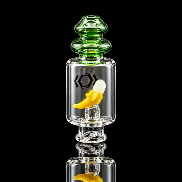 Kickback Glass - Banana Bubbler Puffco Pivot Bubbler Mouthpiece