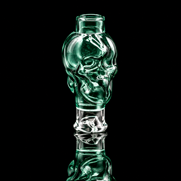 Kickback Glass - Skull Puffco Pivot Glass Mouthpiece