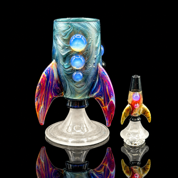 Eternal Flameworks - Rocket Takeoff Puffco Proxy Core Cup and Mouthpiece Set