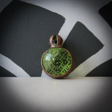  D. Calcified Hand Carved Pendant - Electro Plated Green