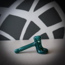  Glass Kid Micro Functional Hammer Pipe - Worked Green / Black