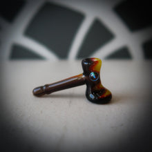  Glass Kid Micro Functional Hammer Pipe - Worked Red / Yellow / Black