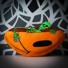  Trevy Metal Collector's Toy - Orange Plushy Smiley Face Skeleton
