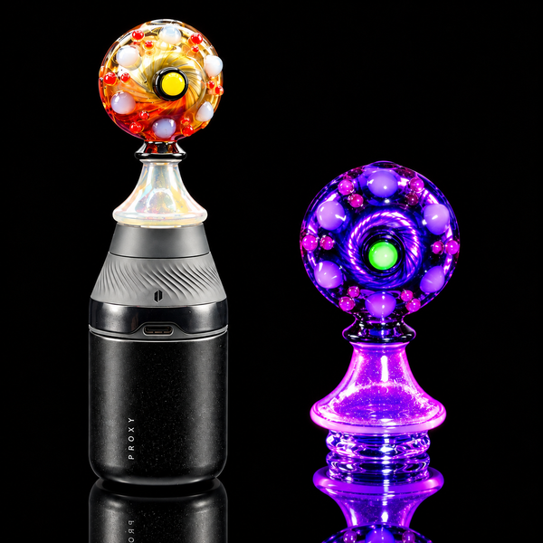 Eternal Flameworks - UV Spaceship Beam Puffco Proxy Core Glass Mouthpiece