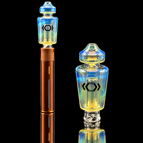 Kickback Glass - Iridescent Puffco Pivot Glass Bubbler Mouthpiece