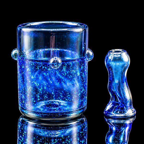 Biohazcreations - Crushed Opal Puffco Proxy Core Glass Cup & Mouthpiece Set