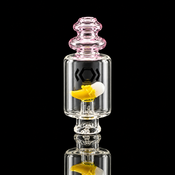 Kickback Glass - Banana Bubbler Puffco Pivot Bubbler Mouthpiece