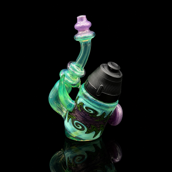 Smiley Glass - Toxic Galaxy Wig Wag Puffco Proxy Glass Pipe