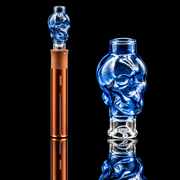 Kickback Glass - Skull Puffco Pivot Glass Mouthpiece