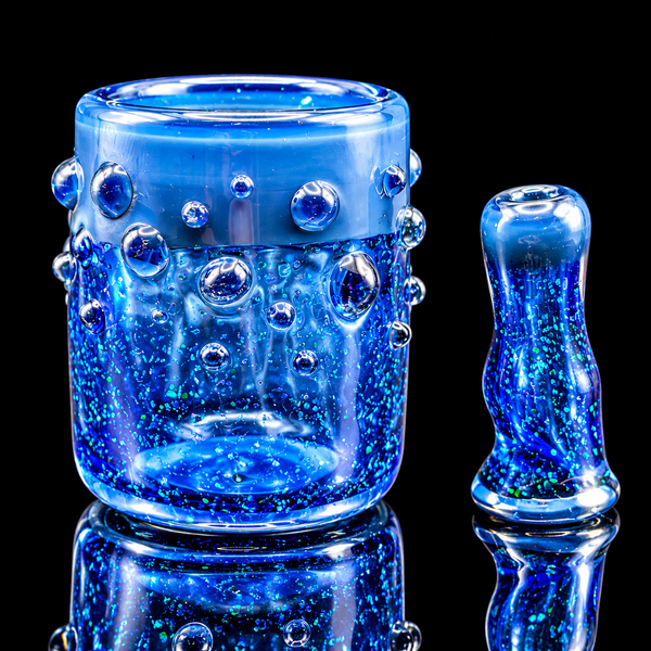Biohazcreations - Crushed Opal Puffco Proxy Core Glass Cup & Mouthpiece Set