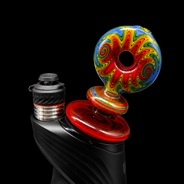 Smiley Glass - Wigwag Donut Dry Puffco Peak Glass Attachment