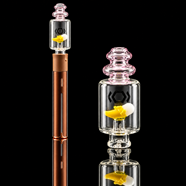 Kickback Glass - Banana Bubbler Puffco Pivot Bubbler Mouthpiece