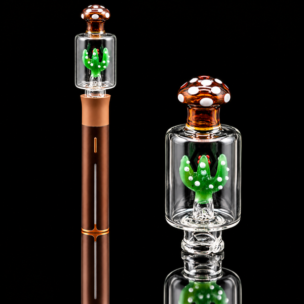 Kickback Glass - Cactus Bubbler Puffco Pivot Glass Bubbler Mouthpiece