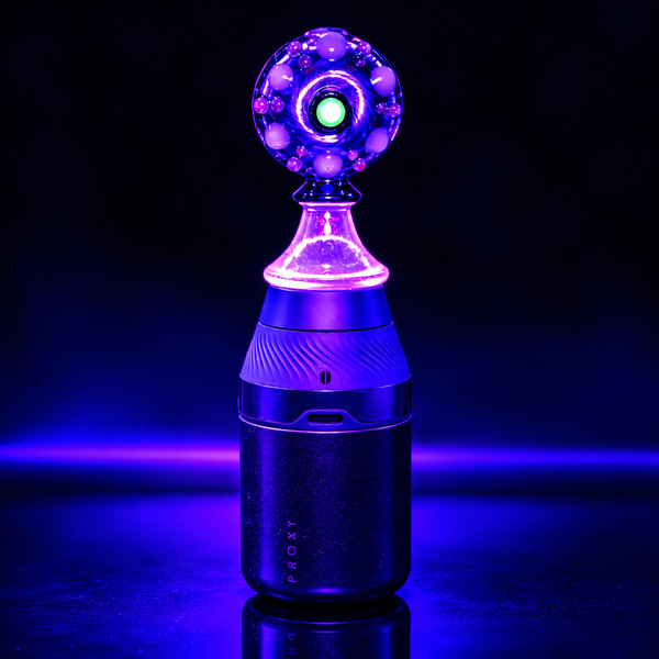 Eternal Flameworks - UV Spaceship Beam Puffco Proxy Core Glass Mouthpiece