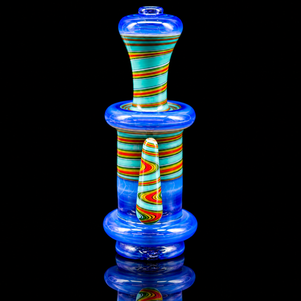 Smiley Glass - Blue Paradise Puffco Peak Glass Attachment