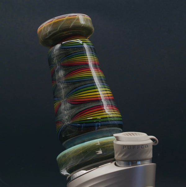 Smiley Glass Rainbow Puffco Glass Attachment