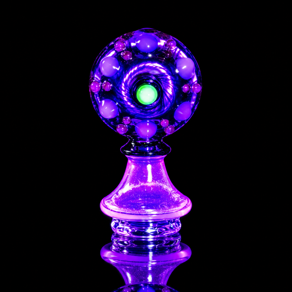 Eternal Flameworks - UV Spaceship Beam Puffco Proxy Core Glass Mouthpiece
