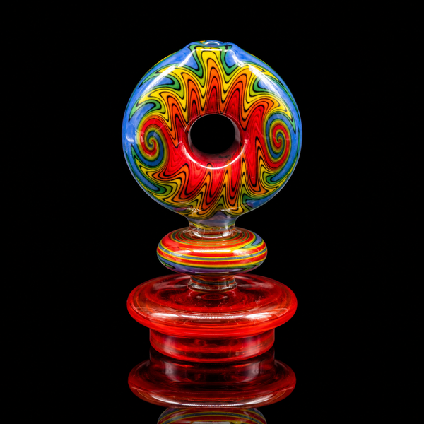 Smiley Glass - Wigwag Donut Dry Puffco Peak Glass Attachment