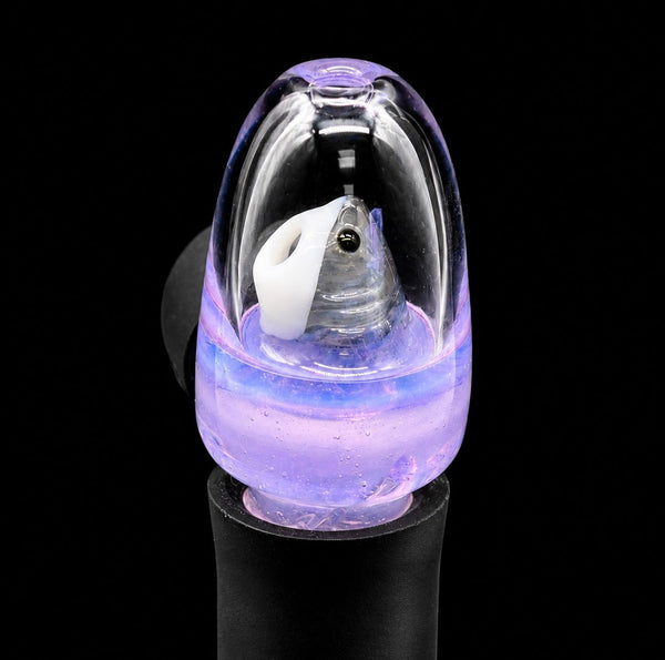 Sweers Glass - Purple Astro Shark Puffco Pivot Glass Mouthpiece