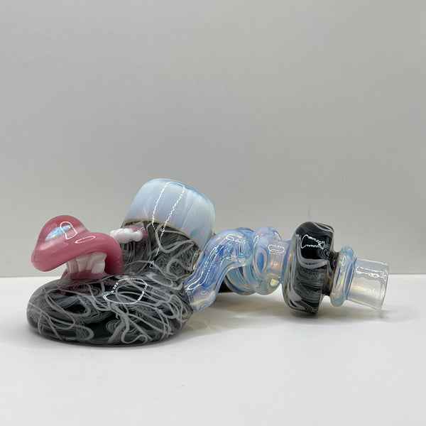 GLASSHOLE x SCOMOANET - Sidecar (UV) (Black & White Scribble Tech) (2023) (Dry) Pipe